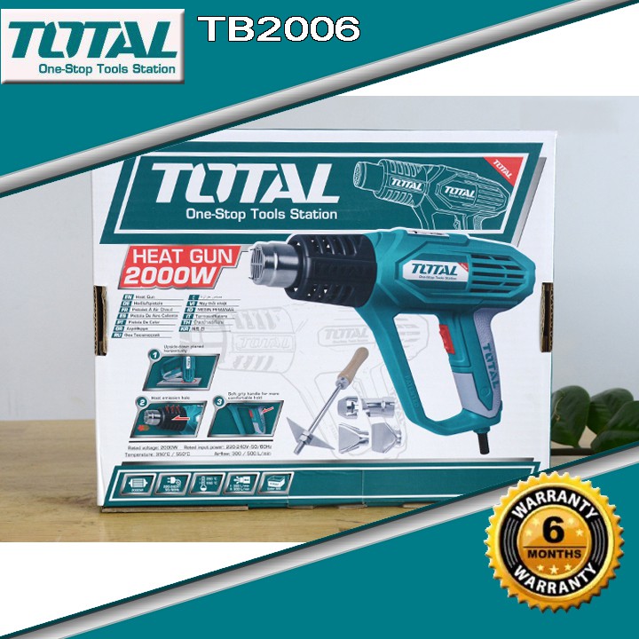 [100% Chính hãng] Máy thổi nhiệt, thổi hơi nóng TOTAL TB2006 2000w bảo hành 3 tháng