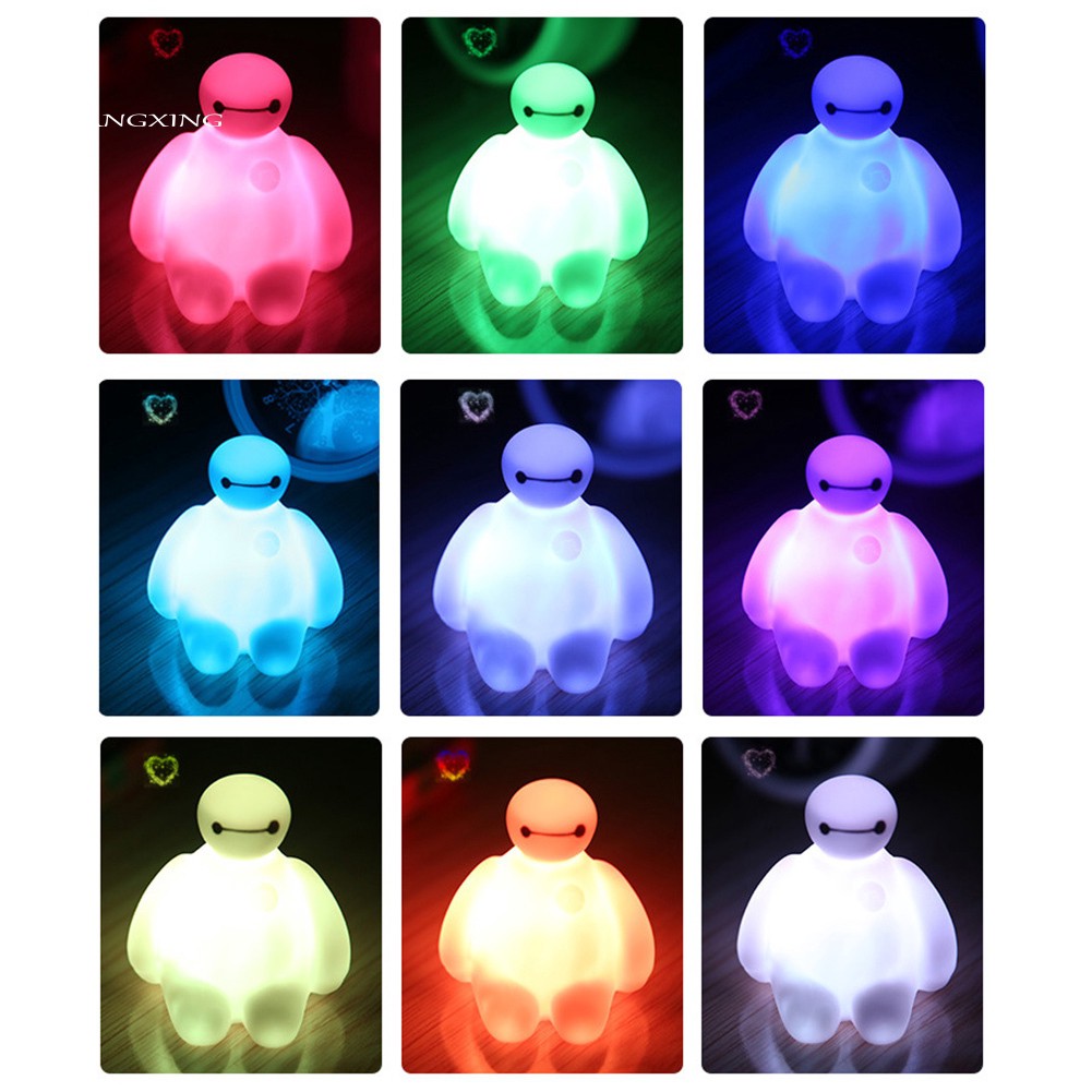 Đèn ngủ bóng LED đổi màu hình Baymax cho phòng ngủ bé