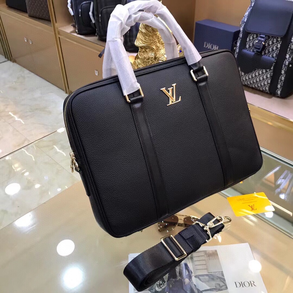 Cặp xách công sở nam da thật thời trang cao cấp Louis Vuitton LV phong cách thanh lịch, thời thượng