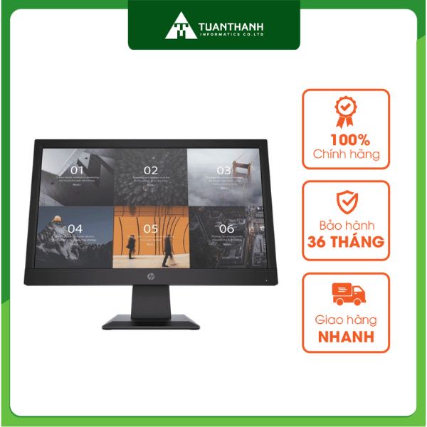 Màn hình máy tính HP P19v G4, 19 inch Monitor - 9TY84AA chính hãng, mới WXGA (1366x768), bảo hành 3 
