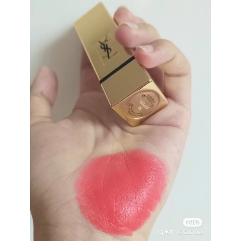 [52] Son YSL Le Rouge rosy hồng cam