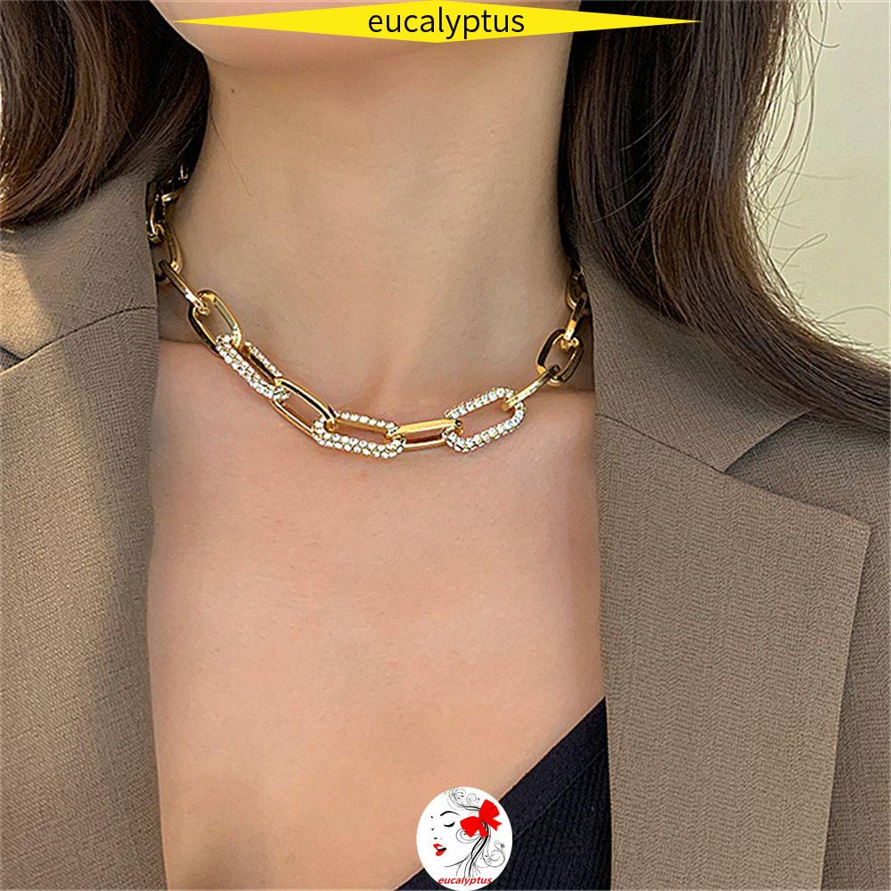 Dây Chuyền Nối Rộng 12mm Cho Nam Nữ|Vòng Cổ Đính Đá Phong Cách Thời Trang Hip Hop