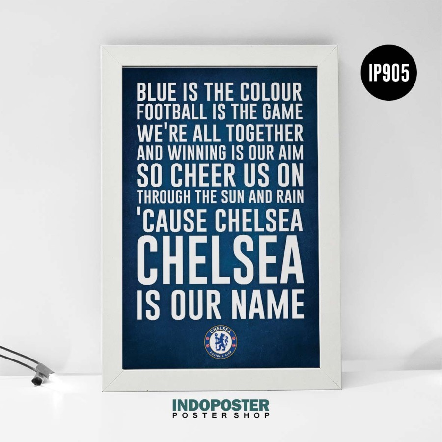 Chelsea Poster Khổ A4 30x20cm Hình Câu Lạc Bộ Bóng Đá Đội Tuyển Chelsea