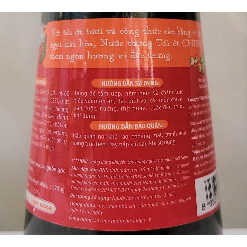 [Chai 330ml] NƯỚC TƯƠNG TỎI ỚT Chin Su [VN] MASAN Chili Garlic Soy Sauce