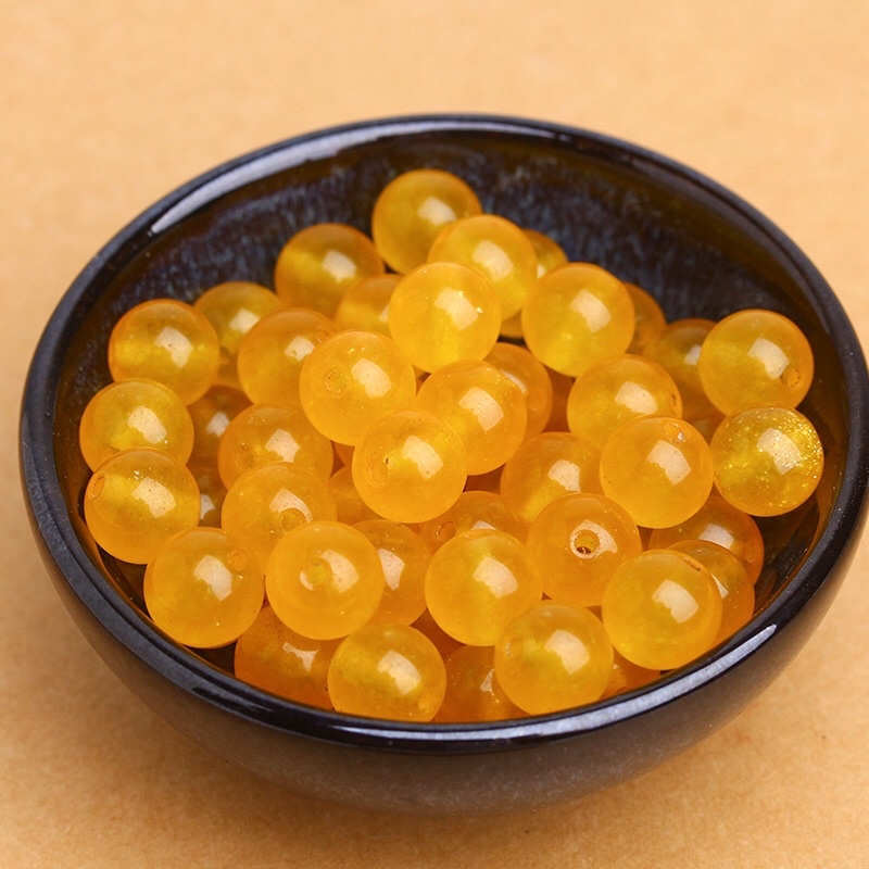 Hạt tròn Agat màu vàng - MH763