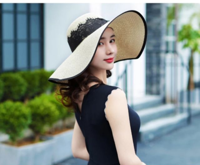 Nón rộng vành đi biển Mũ rộng vành đi biển Nón đi biển rộng vành Nón cói đi biển Mũ đi biển đẹp