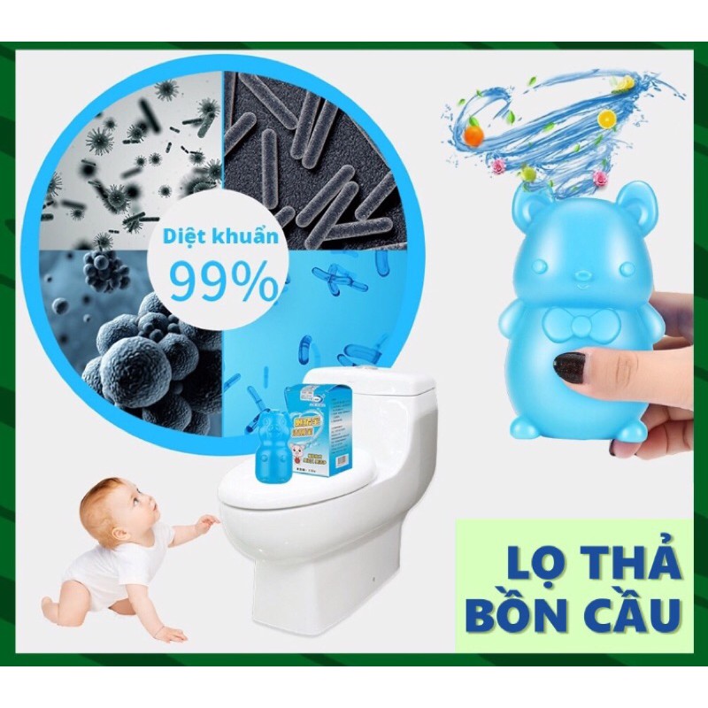 Sỉ 10 Lọ Heo Gấu thả bồn cầu toilet khử mùi hôi và diệt vi khuẩn