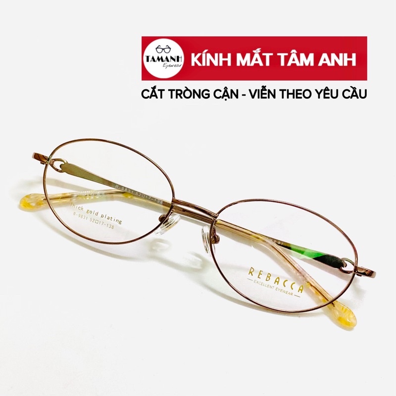 Gọng kính kim loại nữ TAMANHEYEWEAR mắt tròn thời trang cao cấp lắp mắt cận viễn loạn theo yêu cầu