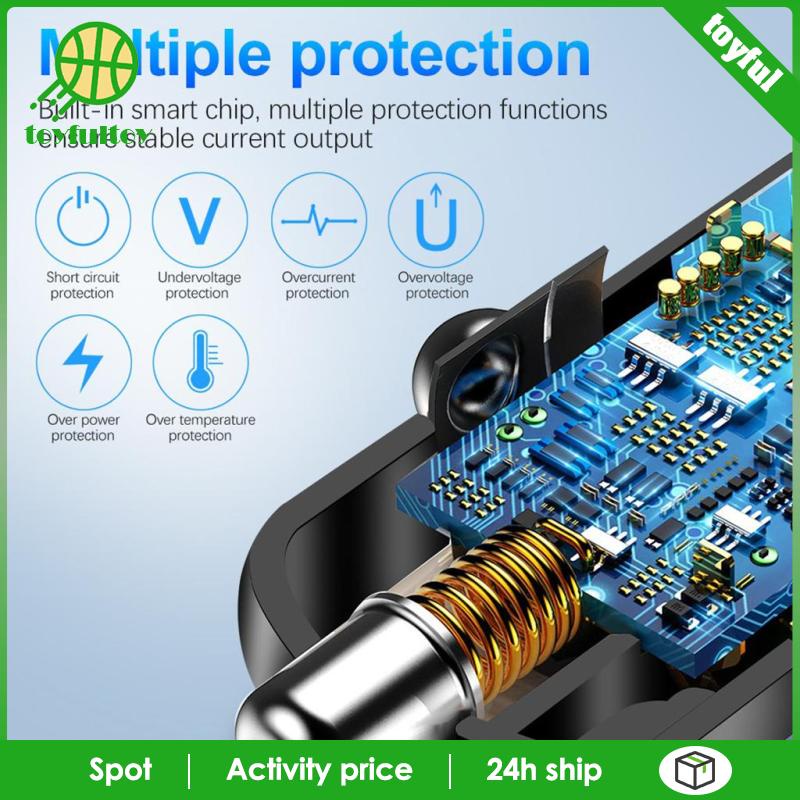 Cục Sạc USB Kép 5V 3.1A Màu Đen Chuyên Dụng Cho Xe Hơi Xe Máy