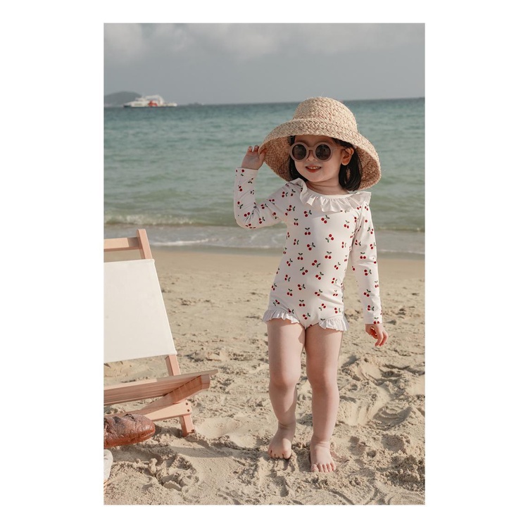 Bộ Đồ Bơi Một Mảnh In Hoạt Hình Dễ Thương Thoải Mái Phong Cách Welfare Style Cho Bé Gái