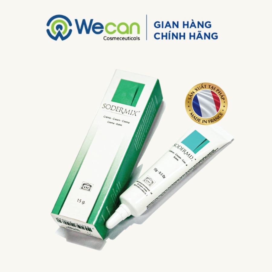 Kem Bôi Sodermix 15gr - Hỗ trợ viêm da cơ địa, chàm ngứa (eczema), tổ đỉa - Nhập khẩu nguyên hộp từ Pháp - Chính hãng