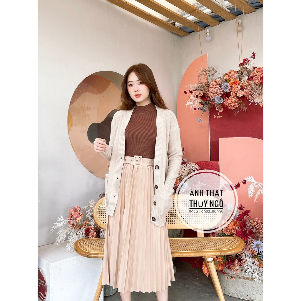 Áo khoác len Cardigan basic cách điệu chất len gạo siêu mềm mịn co giãn 1483 IMES SHOP | BigBuy360 - bigbuy360.vn