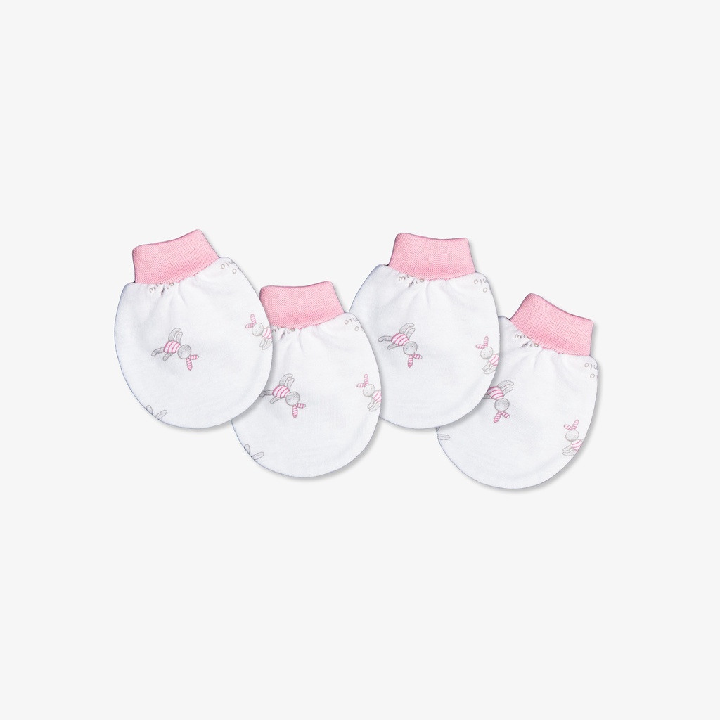 Bao Tay Sơ Sinh MIOMIO(2 Đôi), Dành Cho Bé Gái Bé Trai, 100% cotton, Hoạ Tiết Thỏ, Sọc, Mèo Mây, Mặt Mèo