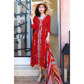 [Sẵn S] Váy Boho dáng dài