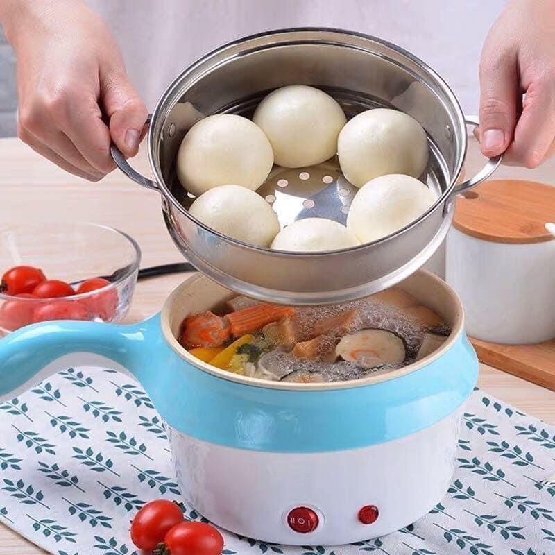 NỒI CHẢO LẨU MINI 2 TẦNG ĐA NĂNG CHIÊN XÀO LẨU KÈM HẤP TIỆN LỢI