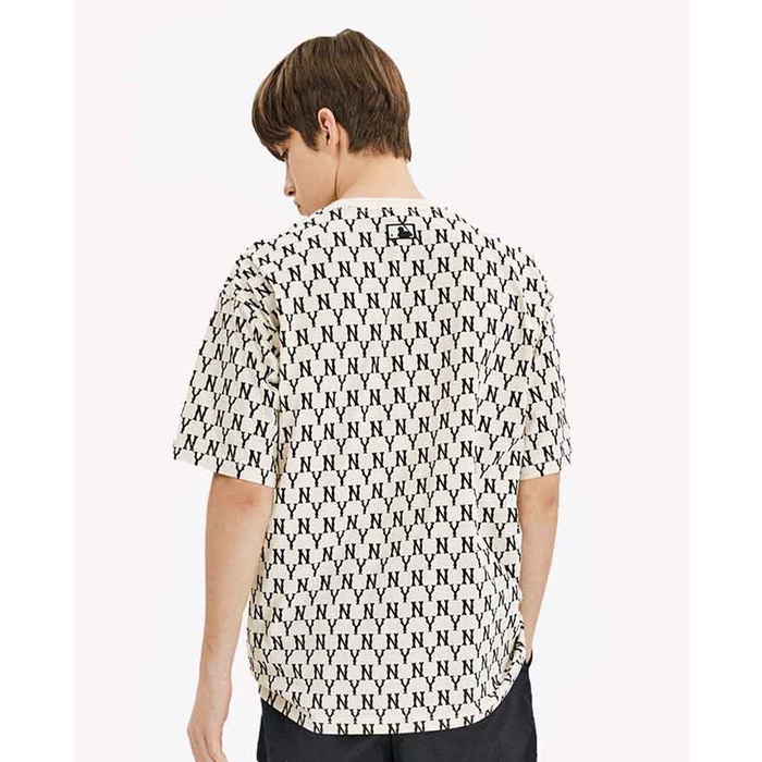 Áo thun NY monogram 100% cotton co giãn 4 chiều nam và nữ Genz Trendy