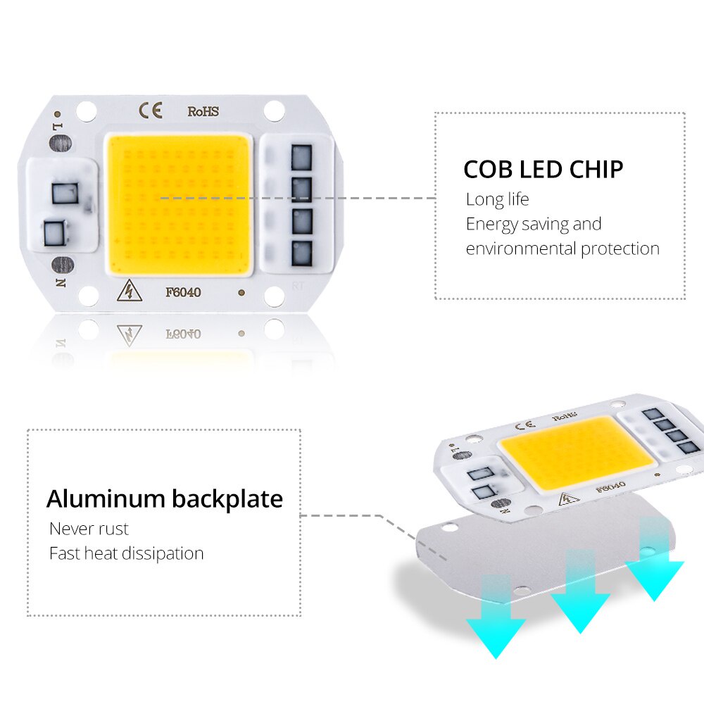 Chip Đèn Led Cob 110 / 220v 20 / 30 / 50w