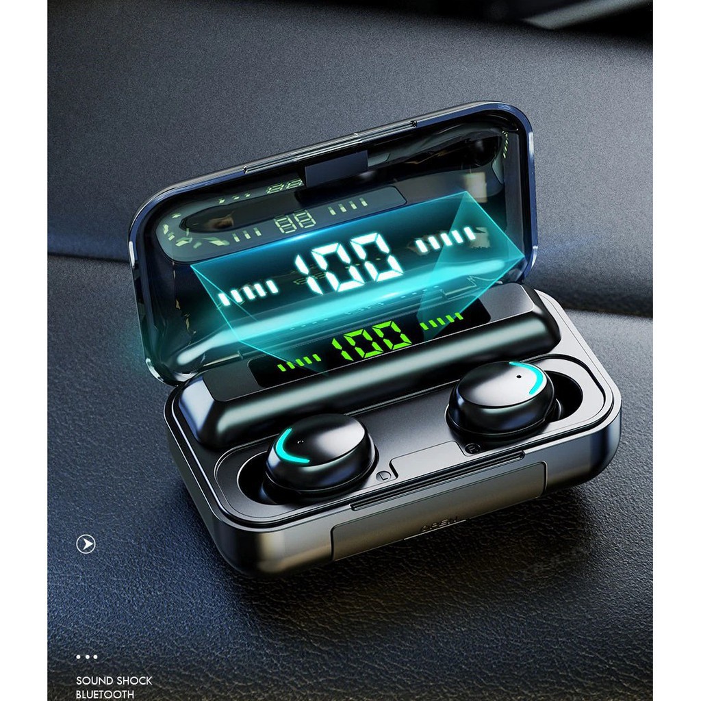 Tai Nghe Bluetooth Amoi F9 Pro TWS5.0 Kết Nối Không Dây, Phiên Bản Quốc Tế, Chống Nước IPX7, Kiêm Sạc Dự Phòng Cao Cấp