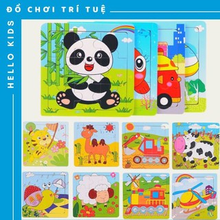 [HÀNG CAO CẤP] Đồ Chơi Ghép Hình 9 Miếng Bằng Gỗ