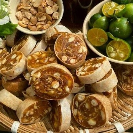 Kẹo khóm sên tắc cuộn bánh tráng 500g