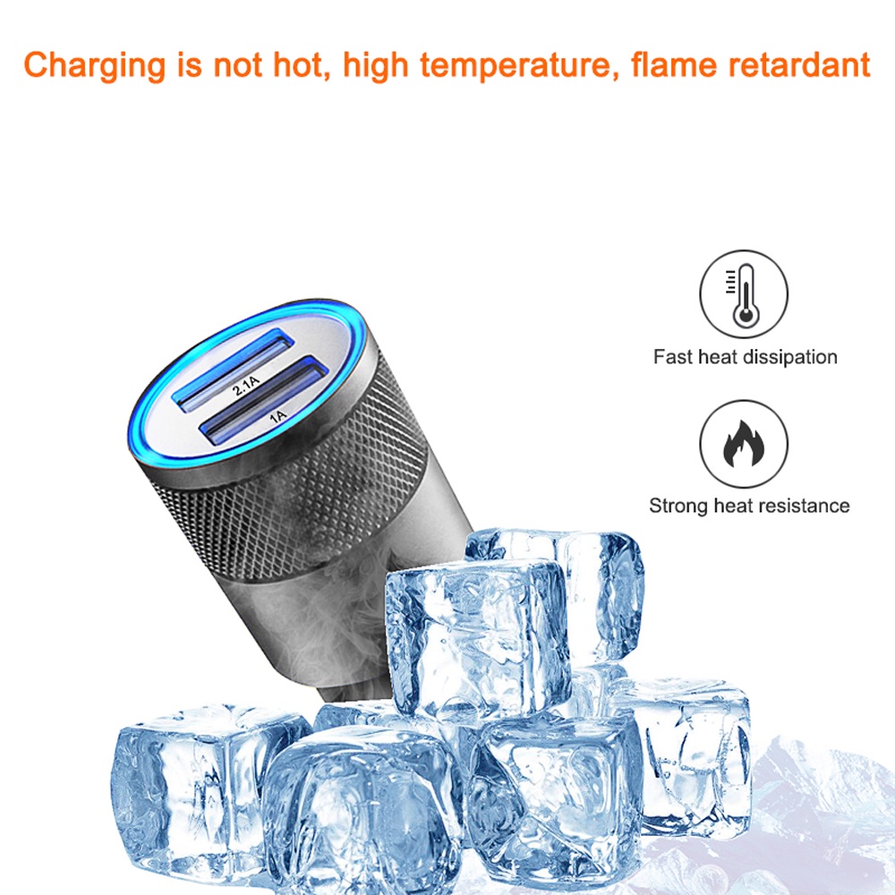 [Shop Amart] Củ Sạc Trên Ô Tô 32W Cổng USB Kép 12V Sạc Nhanh 3.0 Cho Điện Thoại Android iPhone
