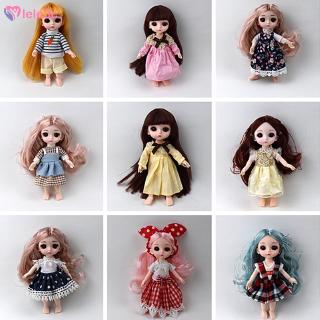 LE 16cm big eye doll simulation princess dress up toy clothes doll fashion style random