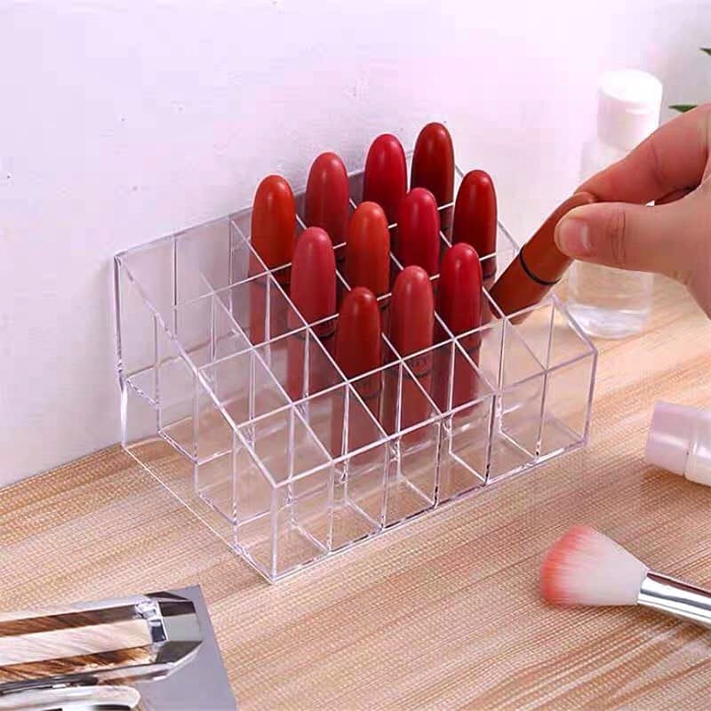 Khay Kệ Để SonFREESHIP 24 Ô Tiện Dụng Để Đồ Trang Điểm Mỹ Phẩm Nhỏ Gọn Cọ Trang Điểm Chất Liệu Mika Mẫu Mới 2021