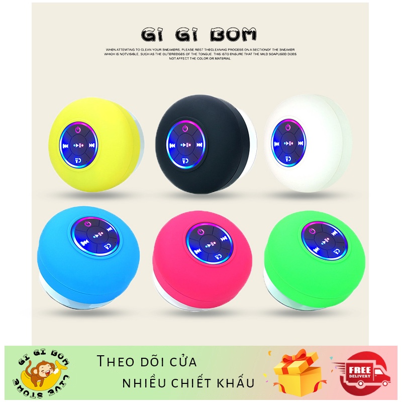 GiGiBomstore LOA BLUETOOTH CHỐNG NƯỚC MINI SIÊU XINH--Có thể sử dụng loa trong phòng tắm