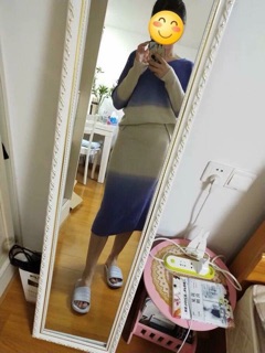 Set váy len Ombre