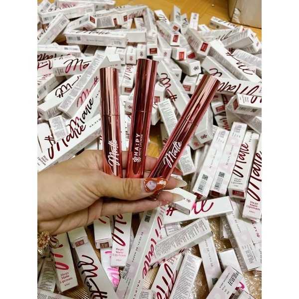 SON HAPPY MATTLE - Son Hapy siêu lì, không trôi, kháng nước - nhiều màu lựa chọn