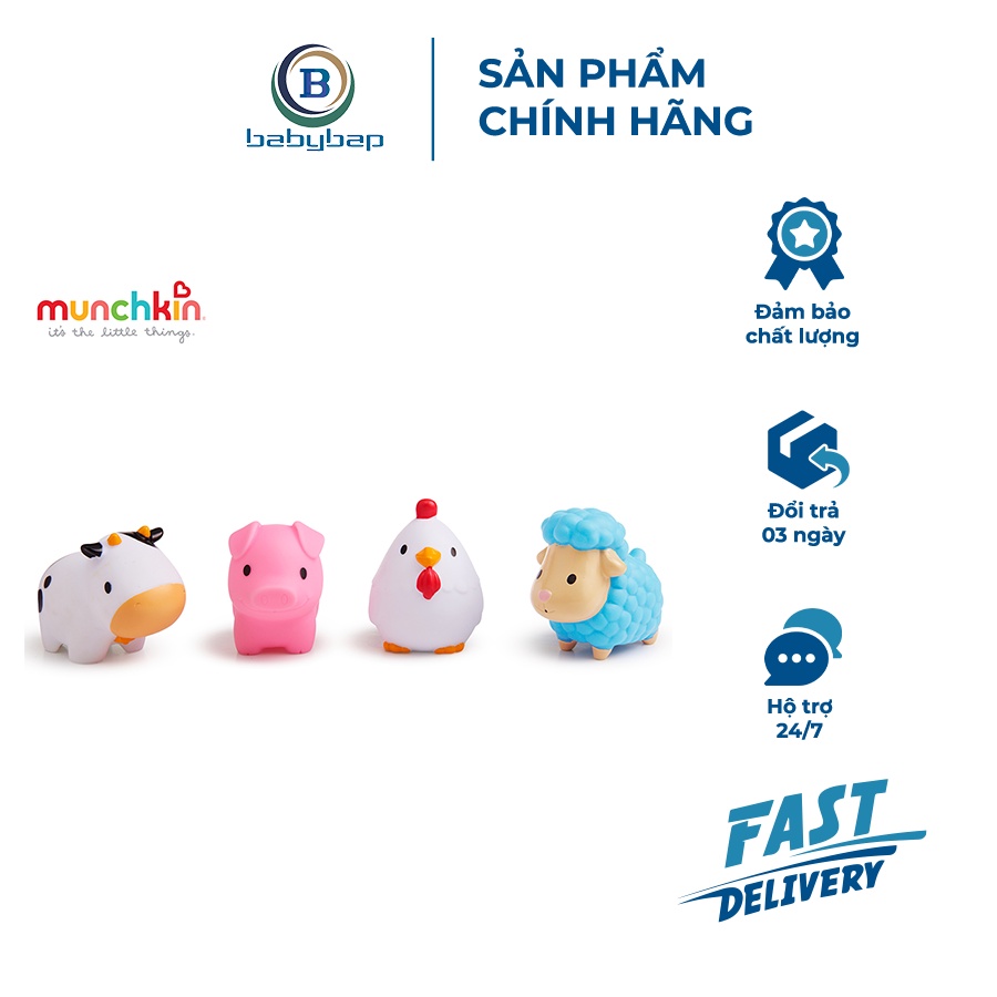 Bộ 4 Sinh Vật Nông Trại Munchkin Phù Hợp Với Bé Từ 9 Tháng Tuổi Trở Lên