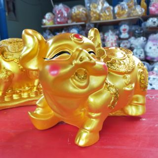 Heo vàng tiết kiệm thạch cao (c21cm *33cm*r18cm )