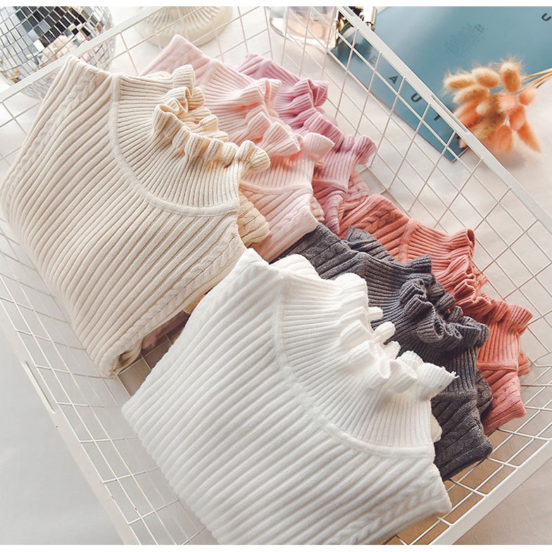 Áo len cổ lọ cách điệu phong cách Hàn quố | BigBuy360 - bigbuy360.vn