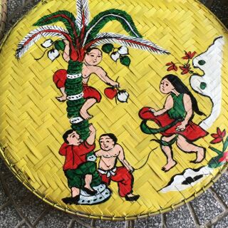 Mẹt tre vẽ tranh chú tễu trèo cau