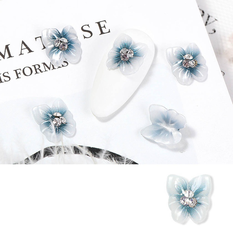 Phụ Kiện Charm Hình Bướm 3d Nhiều Màu Sắc Trang Trí Móng Tay