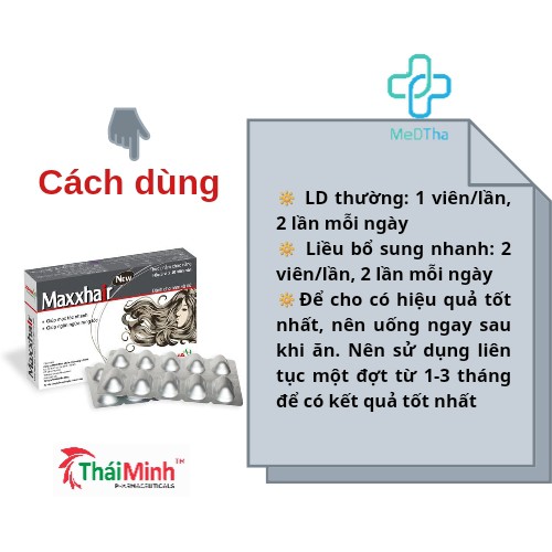 Maxxhair - Kích Thích Mọc Tóc, Chống Rụng Tóc, Mọc Tóc Nhanh, Biotin, Hà Thủ Ô, Kẽm (Hộp 30 viên) [Chính Hãng]