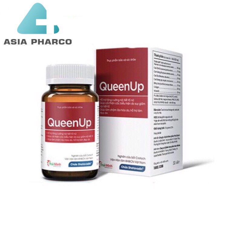 QueenUp- Hỗ Trợ Tăng Cường Nội Tiết Tố Nữ, Chống Lão Hóa Hộp 30 Viên