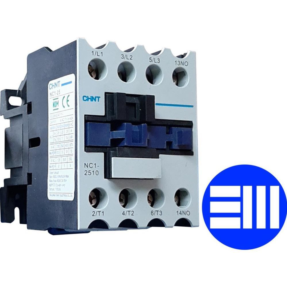 Chint Khởi động từ Contactor 3pha 25A NC1-2510 24V, 36V, 110V, 220V, 380V (hàng chính hãng)