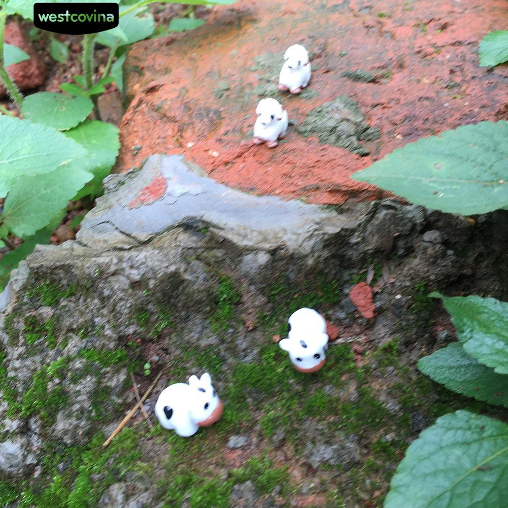 Set 2 Mô Hình Bò Sữa Mini Bằng Nhựa Dùng Để Trang Trí Tiểu Cảnh