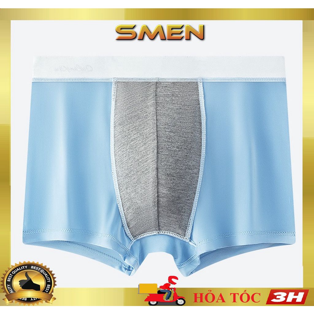 Quần lót nam thun lạnh Boxer nhật bản, quần sịp nam đúc lụa thun lạnh siêu mỏng siêu mát lạnh SL02 - SMEN