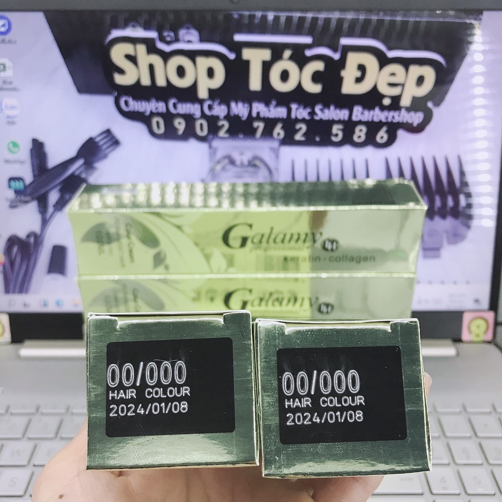 Kem Nhuộm Tóc Nâng Tông Cao Cấp Không Cần Tẩy GALAMY 00/000 KÈM OXI TRỢ 100ml