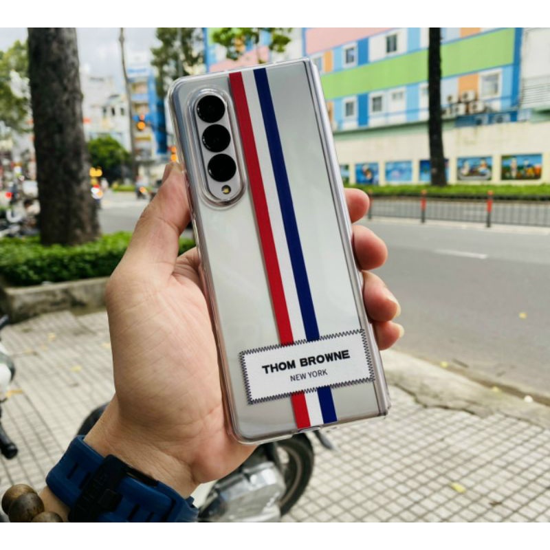 Samsung Z Fold 4 / Z flip 3 / Z Fold 3_Ốp lưng 2 mảnh Likgus Thom Browne new york trong cứng k ố màu