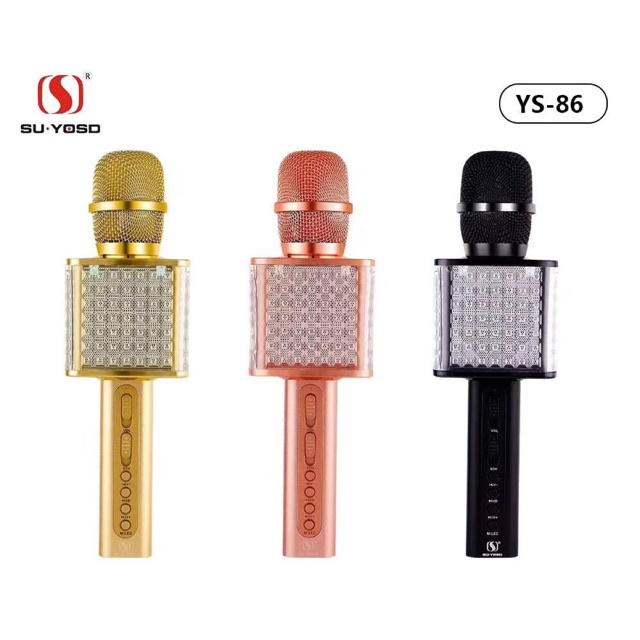 [Mã ELHACE giảm 4% đơn 300K] Micro karaoke bluetooth YS-86 chính hãng có led cực đẹp