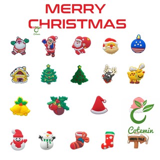 Nút cài dép sticker 3D chủ đề GIÁNG SINH