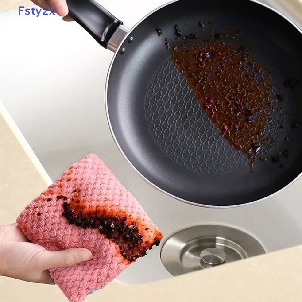 Fstyzx Khăn Lau Chén Dĩa Chất Liệu Dày Dặn Chống Dầu Tiện Dụng Cho Nhà Bếp