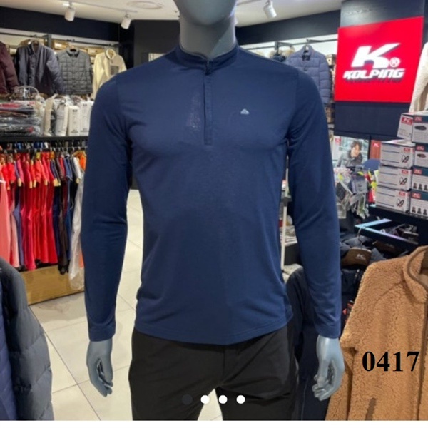 Áo thun nam tay dài, cổ áo có khóa kéo,Chất liệu mỏng nhẹ thoáng mát