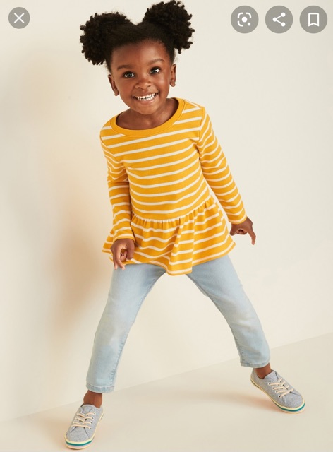 Áo dài tay bé gái chất thun len