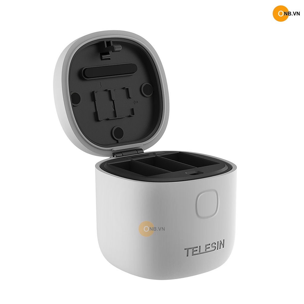 Hộp sạc Telesin Allin Box cho pin Gopro 11 10 9 vỏ silicon chống nước