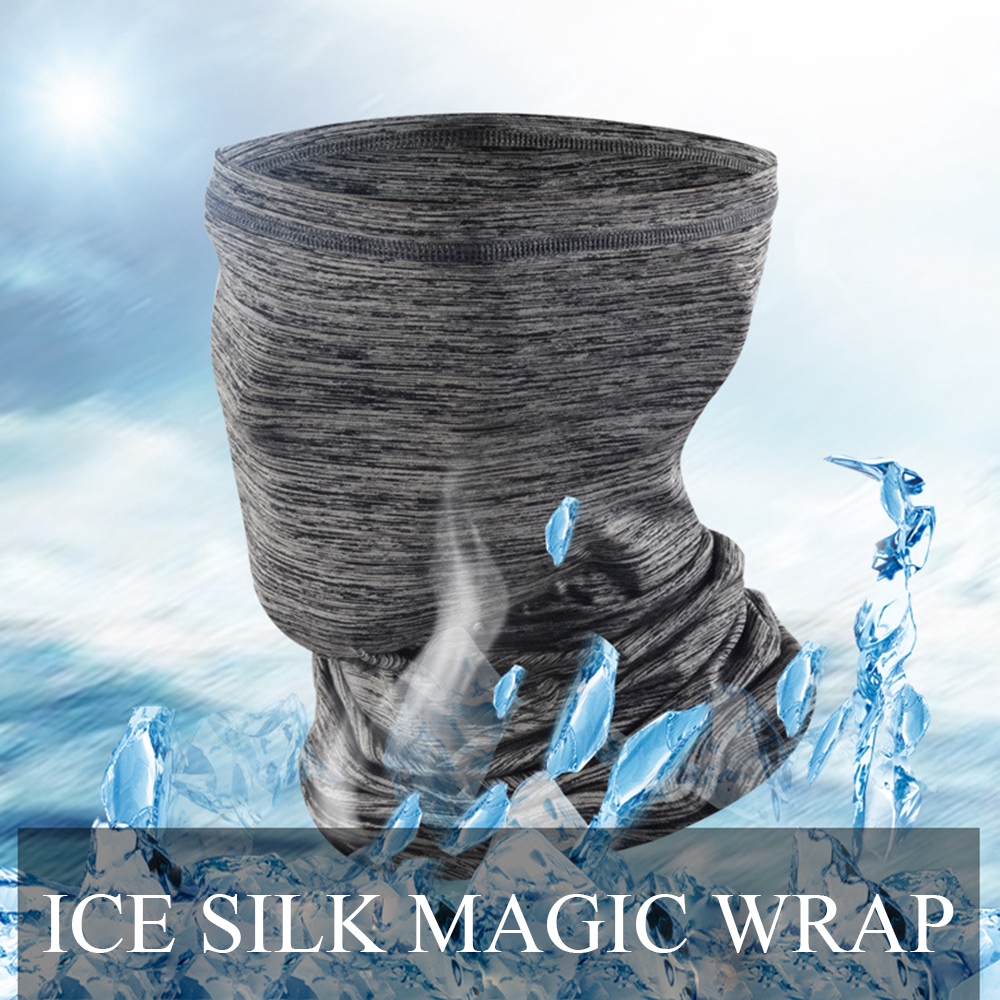 Khăn trùm bandana lụa mát làm khẩu trang che phủ cổ và mặt phong cách thể thao đa năng