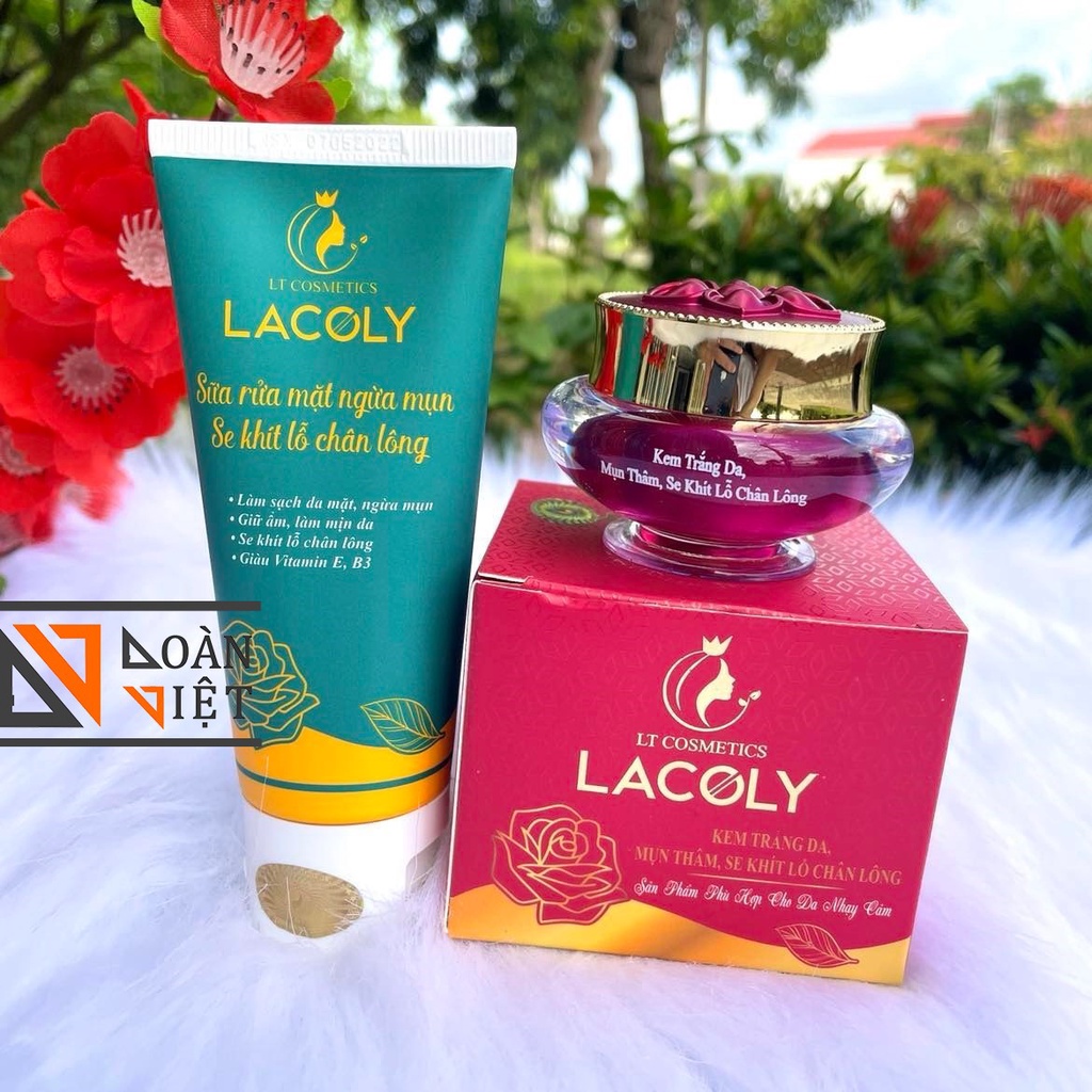[Combo] Kem Face + Sữa rửa mặt LACOLY - Ngừa mụn thâm, se khít lỗ chân lông , giữ ẩm, mịn da . Hàng chuẩn Công ty